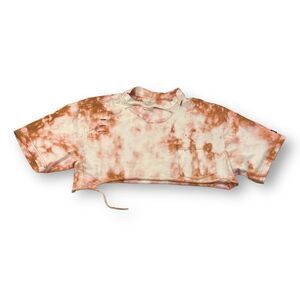 Dickies Cropped Tie Dye Distressed Top Size Large